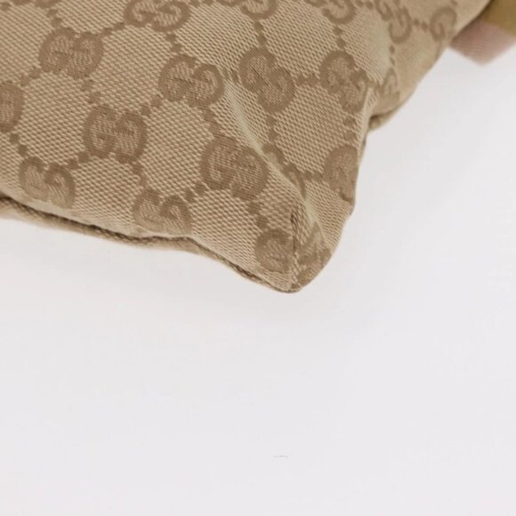 GUCCI GG Canvas Sherry Line Waist bag Beige Gold 28566 Auth 157154 - Picture 4 of 16